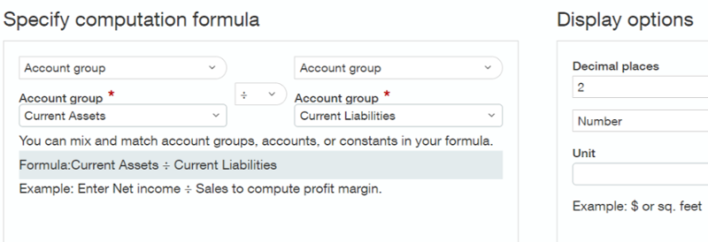 Example of Using the computation structure with current ratios-1-1