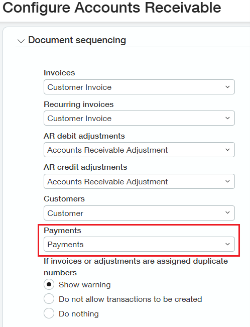 Configure Accounts Receivable