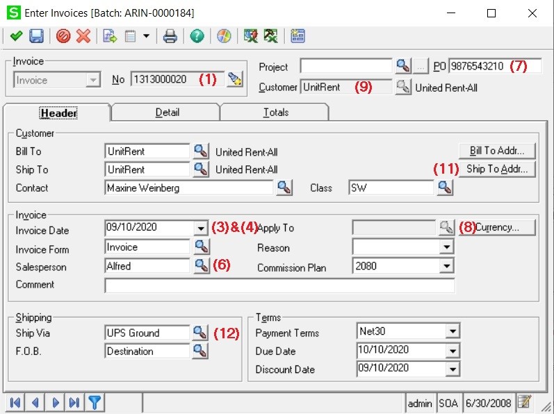 AvaTax for Sage 500 ERP: What Data is Used in this Interface?